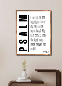 Modern Psalm Bible Verse Wood Sign | Inspirational Wall Art | Rustic Home Decor | Faith-Based Gift | Christian Decor for Living Room, Bedroom, or Office