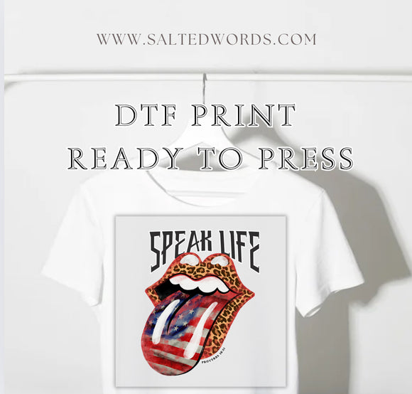 Lips and tongue Speak like Provers 18:21 DTF print