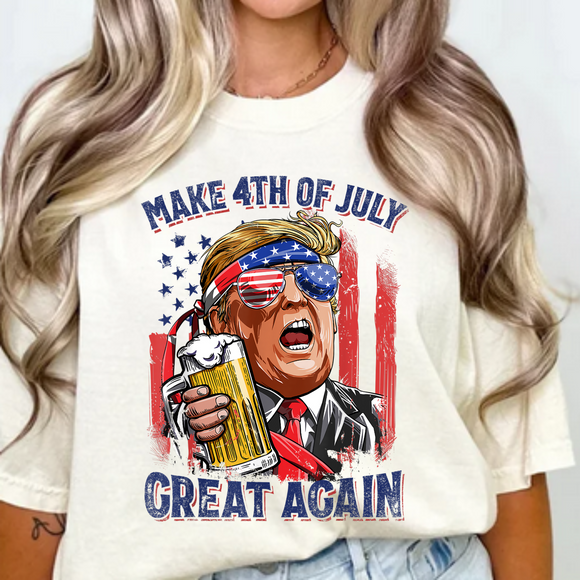 Make 4th of July Great again Comfort Colors Tshirt or District Crewneck Sweatshirt