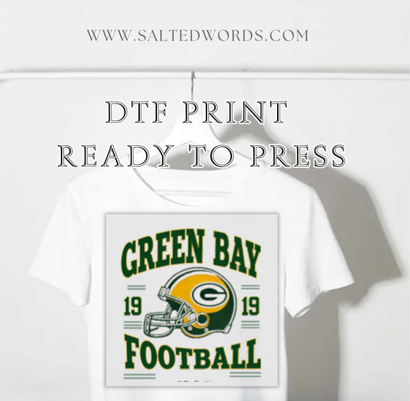 Green Bay football DTF print transfer Ready to Press