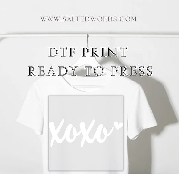 Xoxo heart Valentine’s Day DTF print