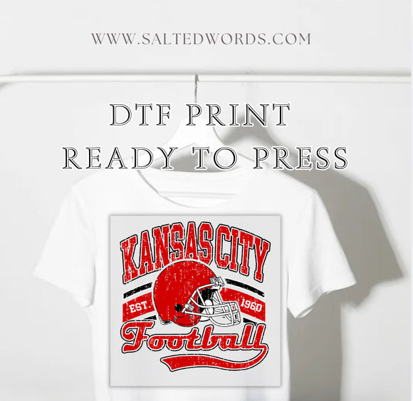 Kansas City football DTF print transfer Ready to Press