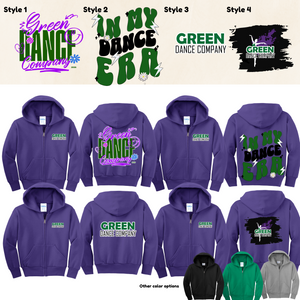 YOUTH Green Dance PC90YZH Port & Company® Core Fleece Full-Zip Hooded Sweatshirt