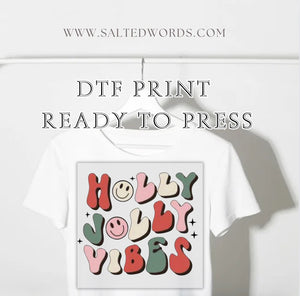 Holly Jolly Vibes Christmas DTF print