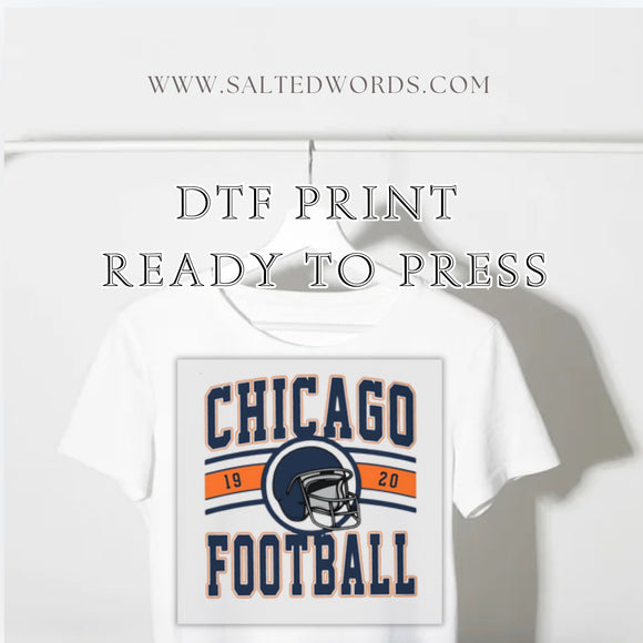 Chicago football DTF print transfer Ready to Press