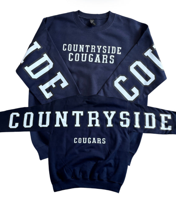 Adult & Youth Countryside Cougars Crewneck 18000 Gildan - Heavy Blend™ Crewneck Sweatshirt