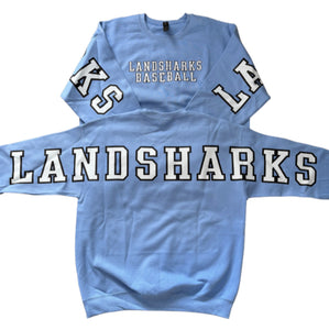 Adult & Youth Landsharks Baseball Crewneck 18000 Gildan - Heavy Blend™ Crewneck Sweatshirt