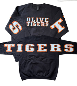 Adult & Youth Olive Tigers Crewneck 18000 Gildan - Heavy Blend™ Crewneck Sweatshirt