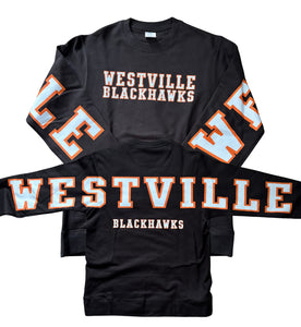 Adult & Youth Westville Blackhawks Crewneck 18000 Gildan - Heavy Blend™ Crewneck Sweatshirt