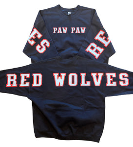 Adult & Youth Paw Paw Red Wolves  Crewneck 18000 Gildan - Heavy Blend™ Crewneck Sweatshirt