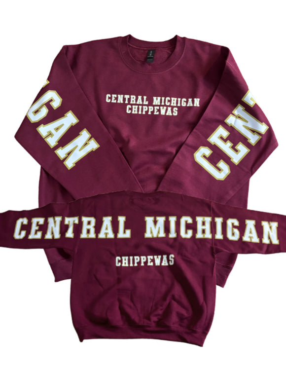 Adult & Youth Central Michigan Chippewas Crewneck 18000 Gildan - Heavy Blend™ Crewneck Sweatshirt