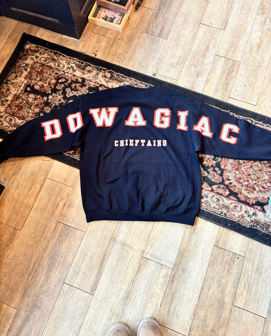 Adult & Youth Dowagiac black and orange Crewneck 18000 Gildan - Heavy Blend™ Crewneck Sweatshirt