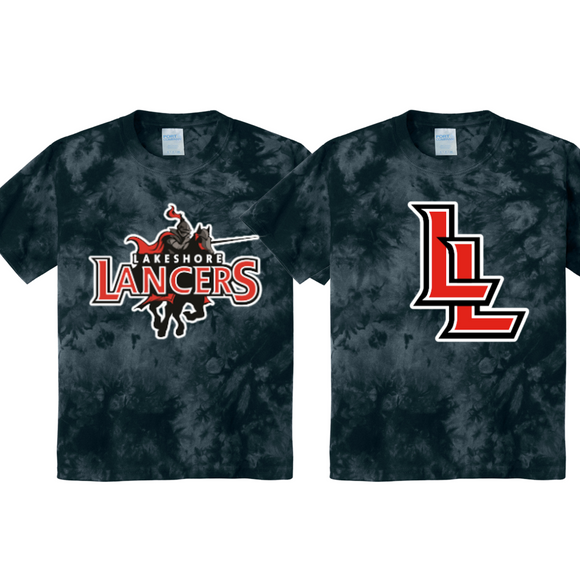 ADULT & YOUTH Lakeshore Specialty Tie Dye Dowagiac Chieftains PC147 Port & Company Crystal Tie-Dye Tee