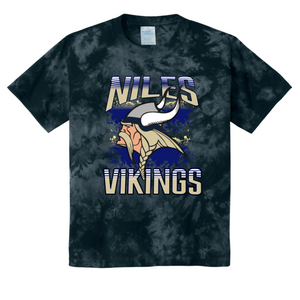 ADULT & YOUTH Niles Specialty Tie Dye Dowagiac Chieftains PC147 Port & Company Crystal Tie-Dye Tee