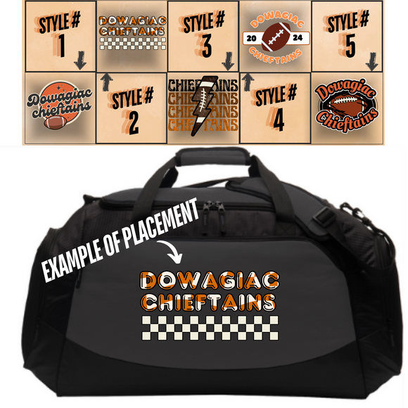 Dowagiac Chieftains Large Duffle bag BG802 Port Authority Large Active Duffel - Salted Words, LLC