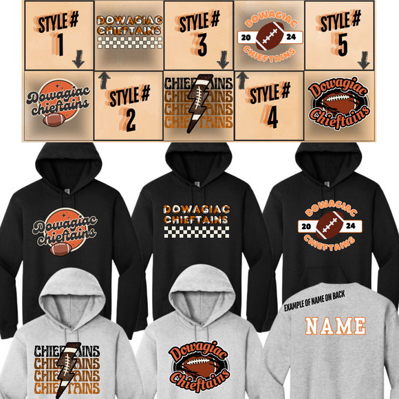 Dowagiac Chieftains Crewneck 18500 GildaN - Heavy Blend™ Hoodie Sweatshirt