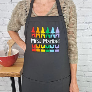 Teacher Crayon Apron